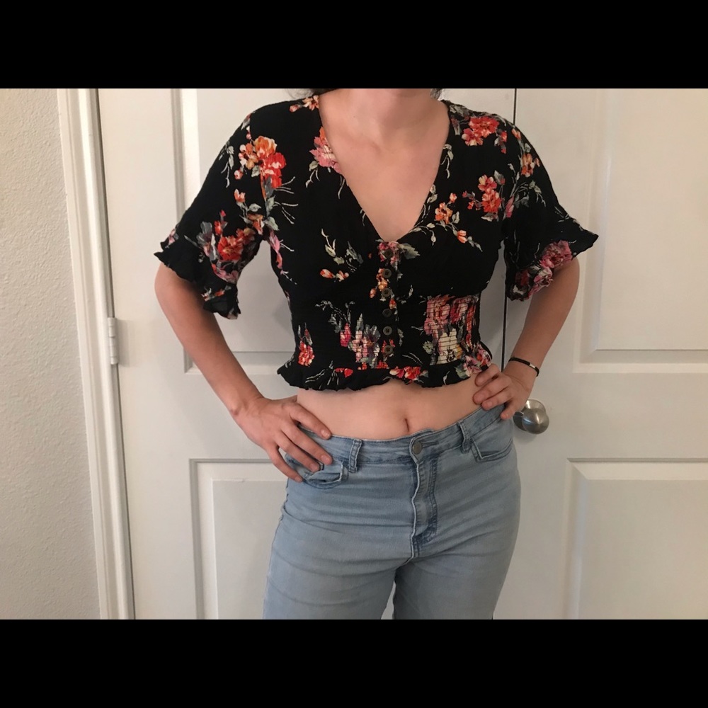 Retro crop floral